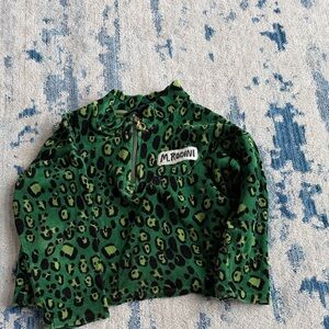 Mini Rodini Green Animal Print Jacket